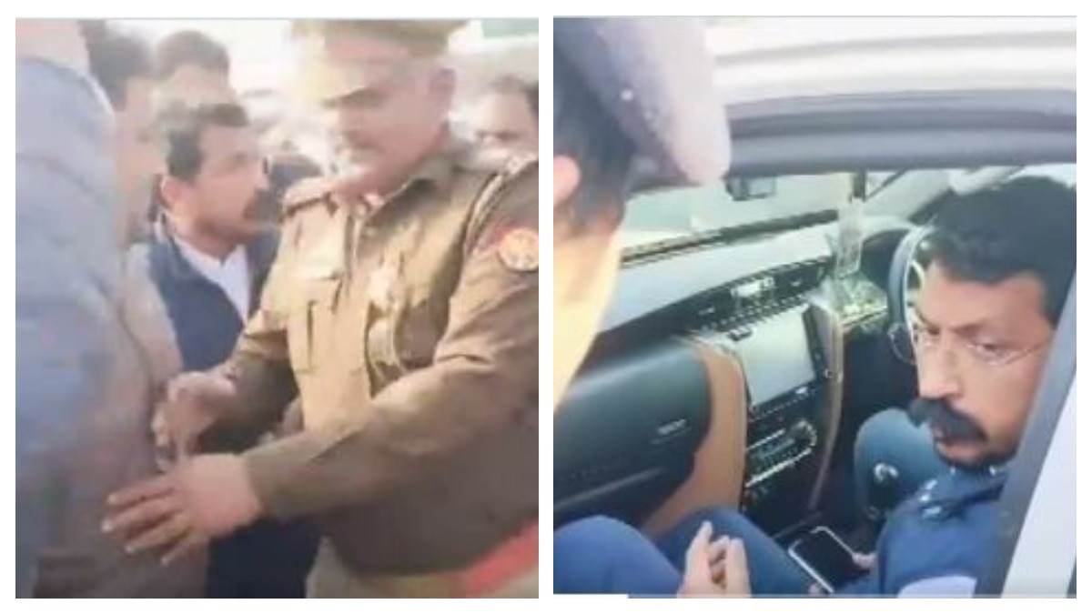 चंद्रशेखर आजाद को पुलिस ने मेरठ जाने से रोका (Photo: Screengrab)