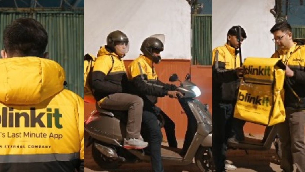   AAP सांसद राघव चड्ढा Blinkit डिलीवरी बॉय की तरह कपड़े पहने नजर आएं. ( Photo: X/ @@raghav_chadha)
