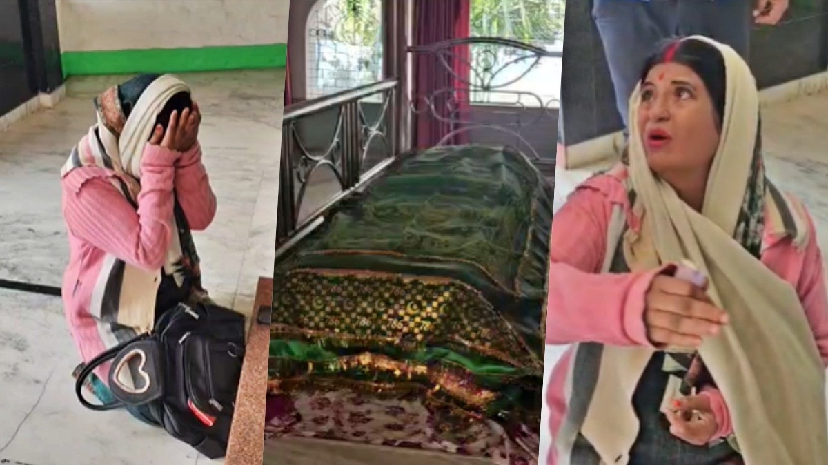Rani Tiwari visited shrine of Abdul Ghani Shah Baba in Deoria (Photo - Screengrab)