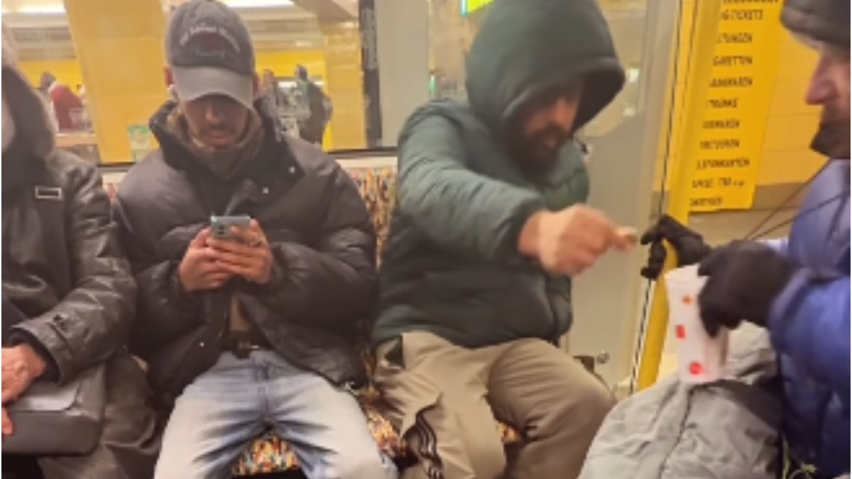 Germany train beggars viral video