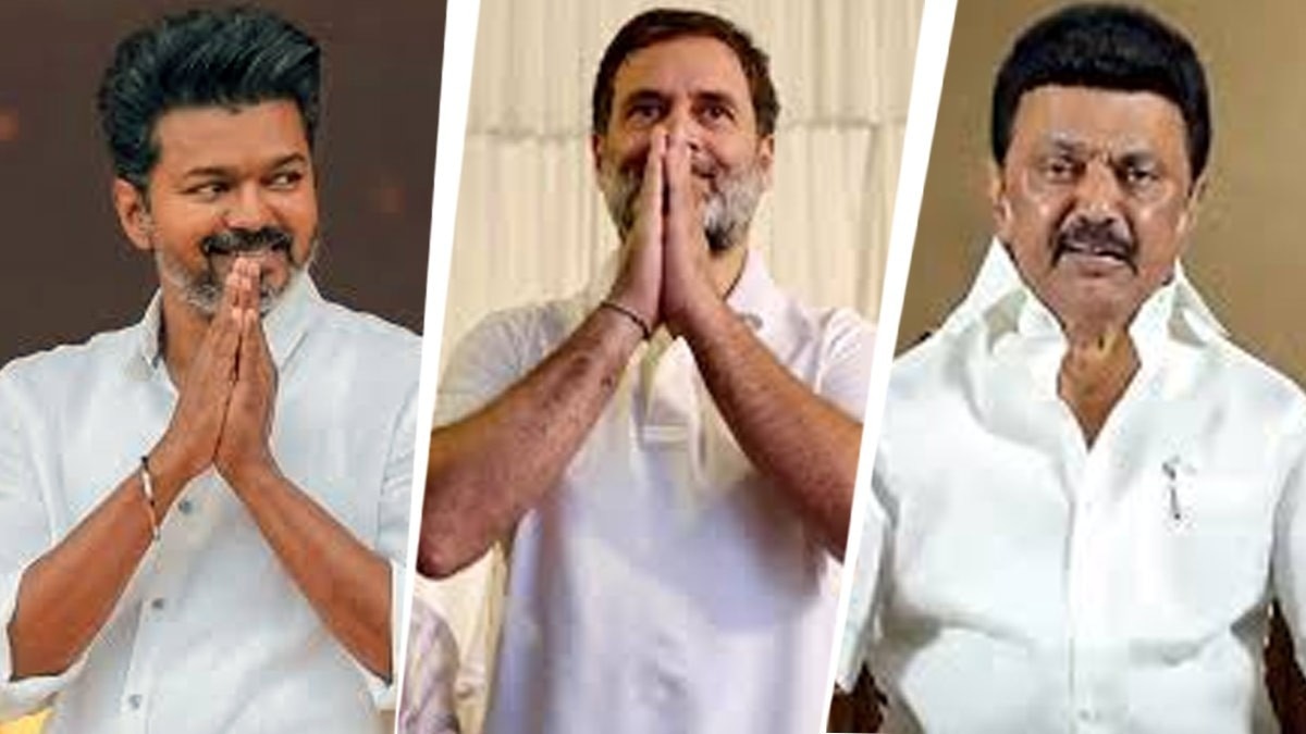 taminadu congress leader rahul gandhi actor thalapathy vijay and mk stalin political massage