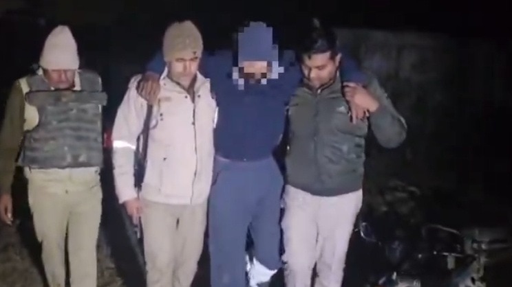 Amroha: Accused Kaleem arrested in encounter (Photo - Screengrab)