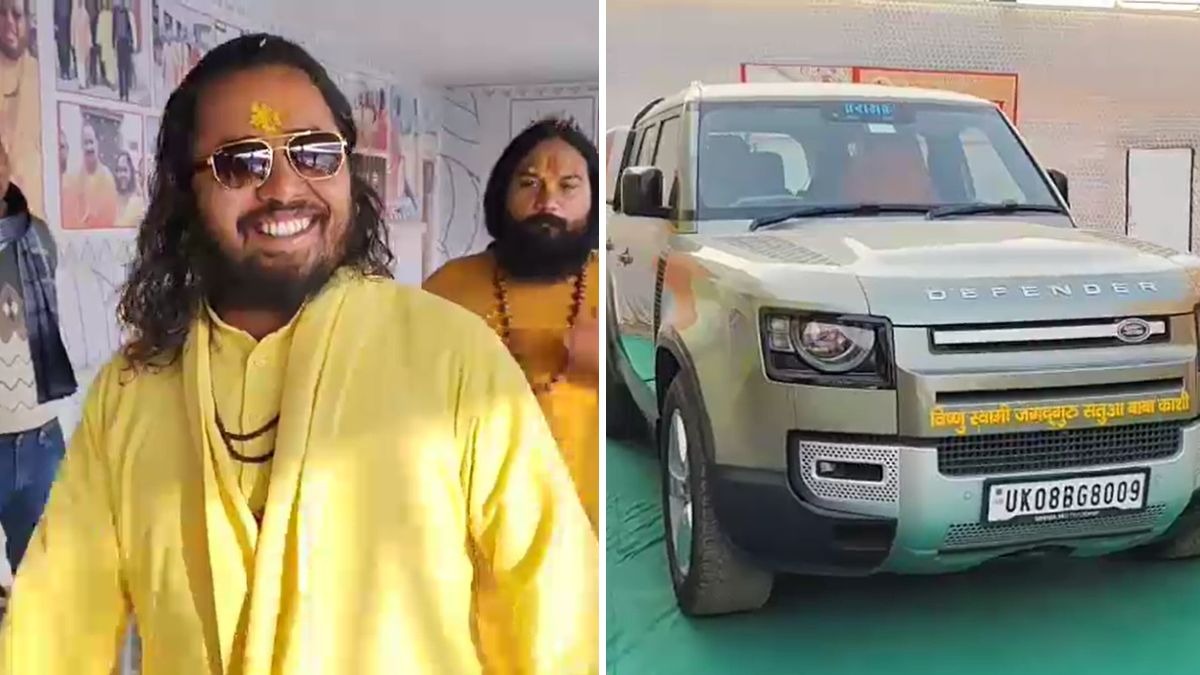 सतुआ बाबा और उनकी लग्जरी कार. (Photo: ITG)