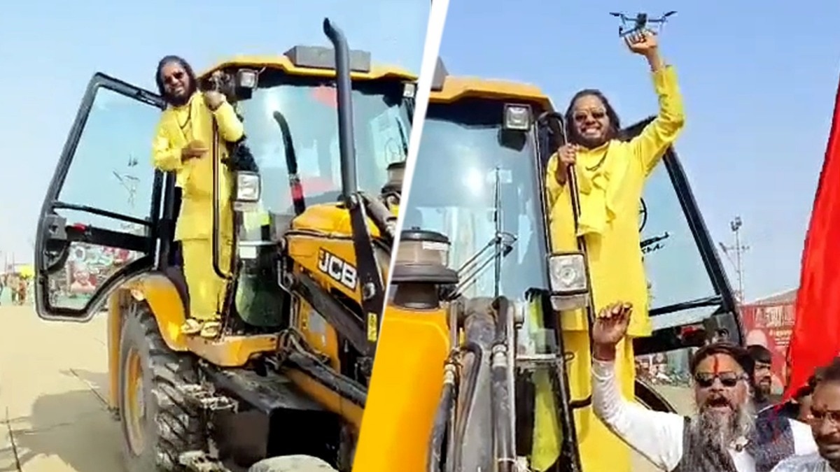 Satua Baba bulldozer ride video viral 