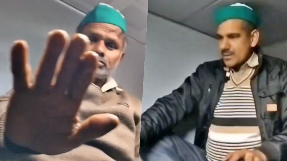 BKU activists deboarded from train at Hapur station (Photo - Screengrab)