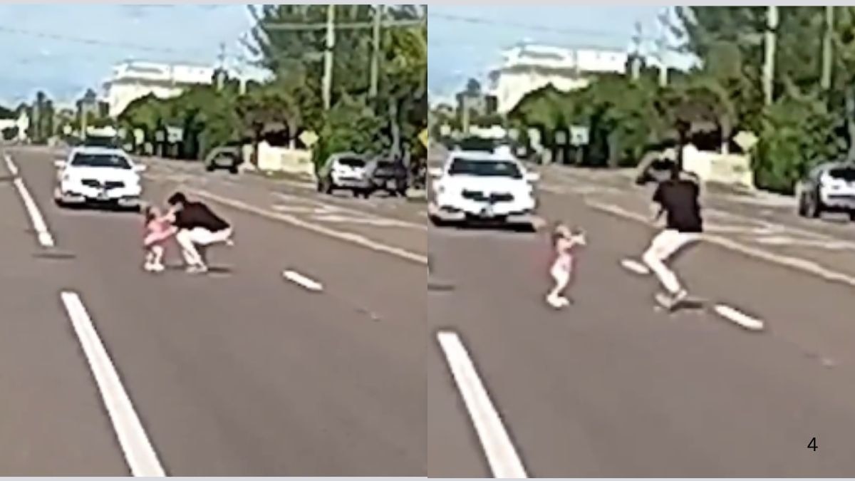 Man saves children from traffic Florida