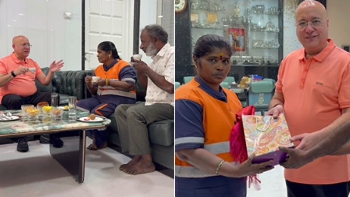 घर बुलाकर भोजन कराया और सम्मानित किया.(Photo: Screengrab)