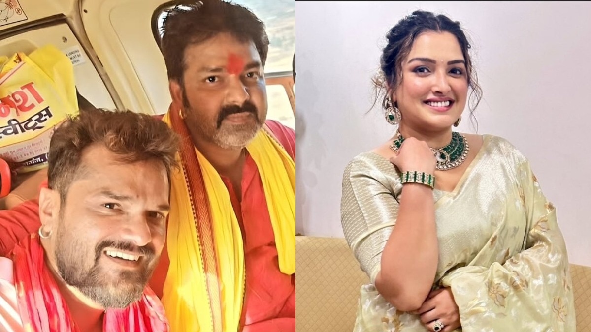 आम्रपाली का फेवरेट कौन? (Photo: Instagram @aamrapali1101/Facebook @Khesari Lal Yadav fans)