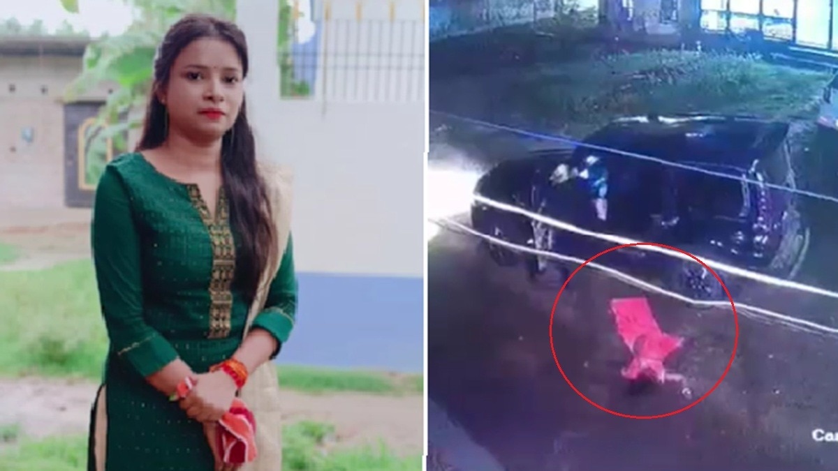 woman killed and body thrown cctv footage