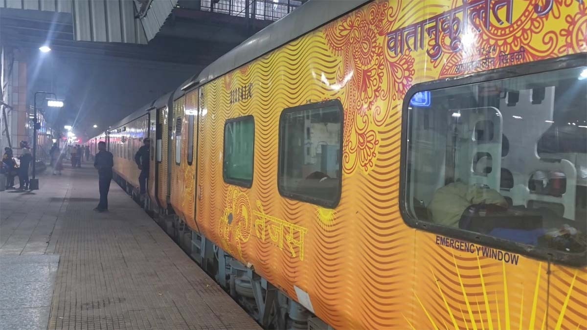 Checking in Tejas Train on Railway Station
