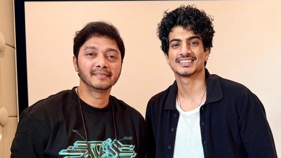 Shreyas Talpade with Palash Muchhal 