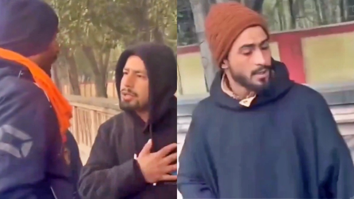 Kashmiri youths selling dry fruits were mistreated (Photo - Screengrab)