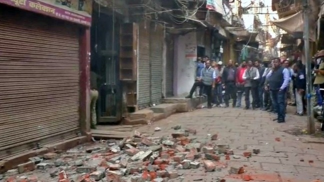 Demolition work underway in Dalmandi, Varanasi (Photo - ITG)