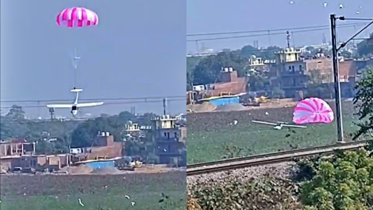 Air Force training aircraft crashes (Photo - Screengrab)