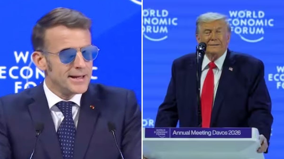 मैक्रों के चश्मे पर ट्रंप की चुटकी (Photo: Reuters)