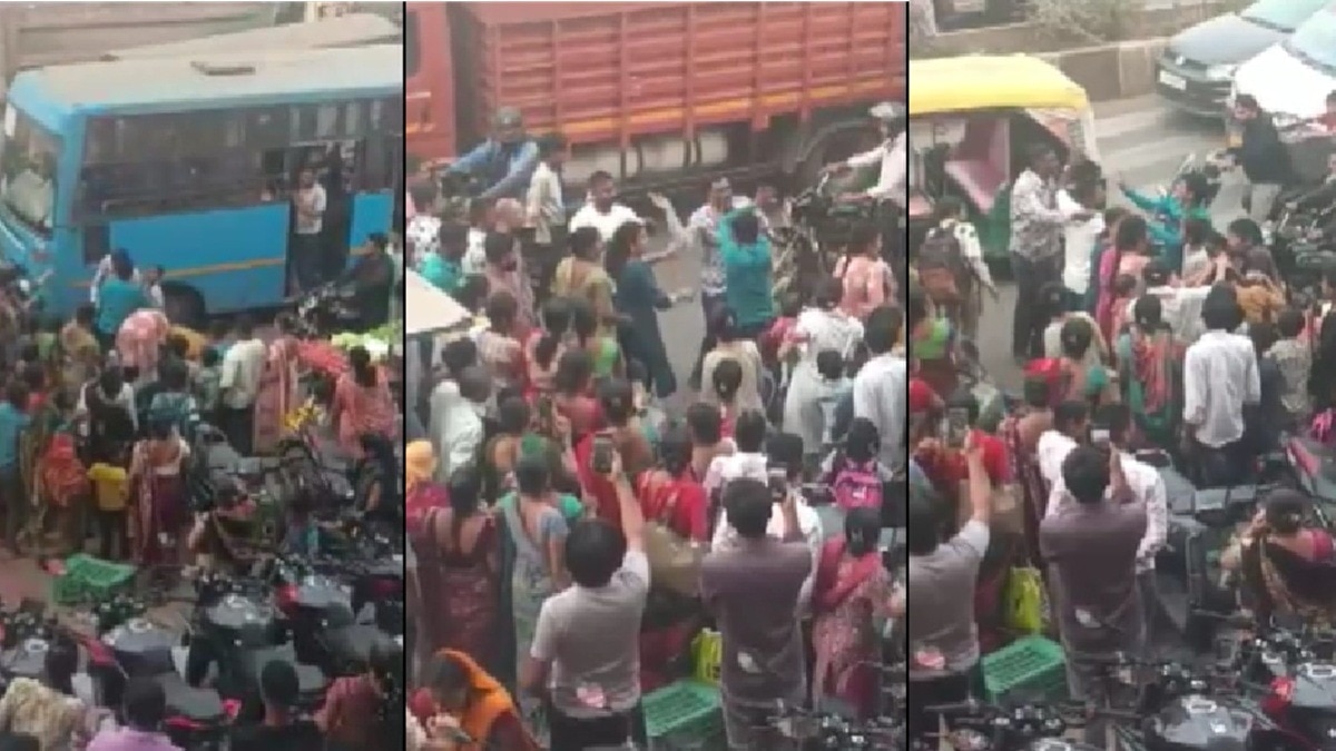 सूरत में महिलाएं बनी रणचंडी, सड़क पर एक दूसरे को बाल पकड़कर घसीटा (Photo: itg)