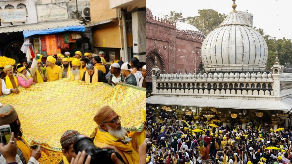 nizamuddin dargah yellow chadar