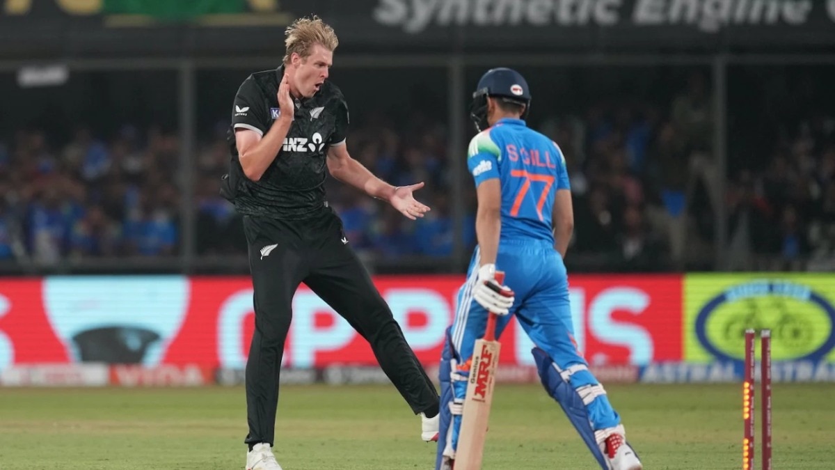 Kyle Jamieson's nip-backer castled Shubman Gill