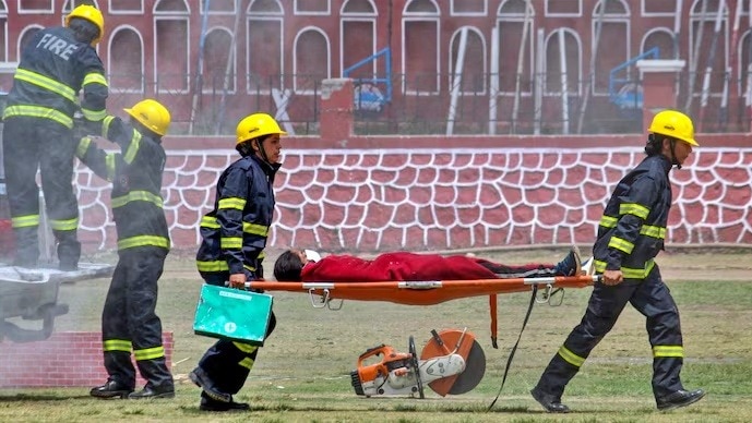 File photo of a mock drill