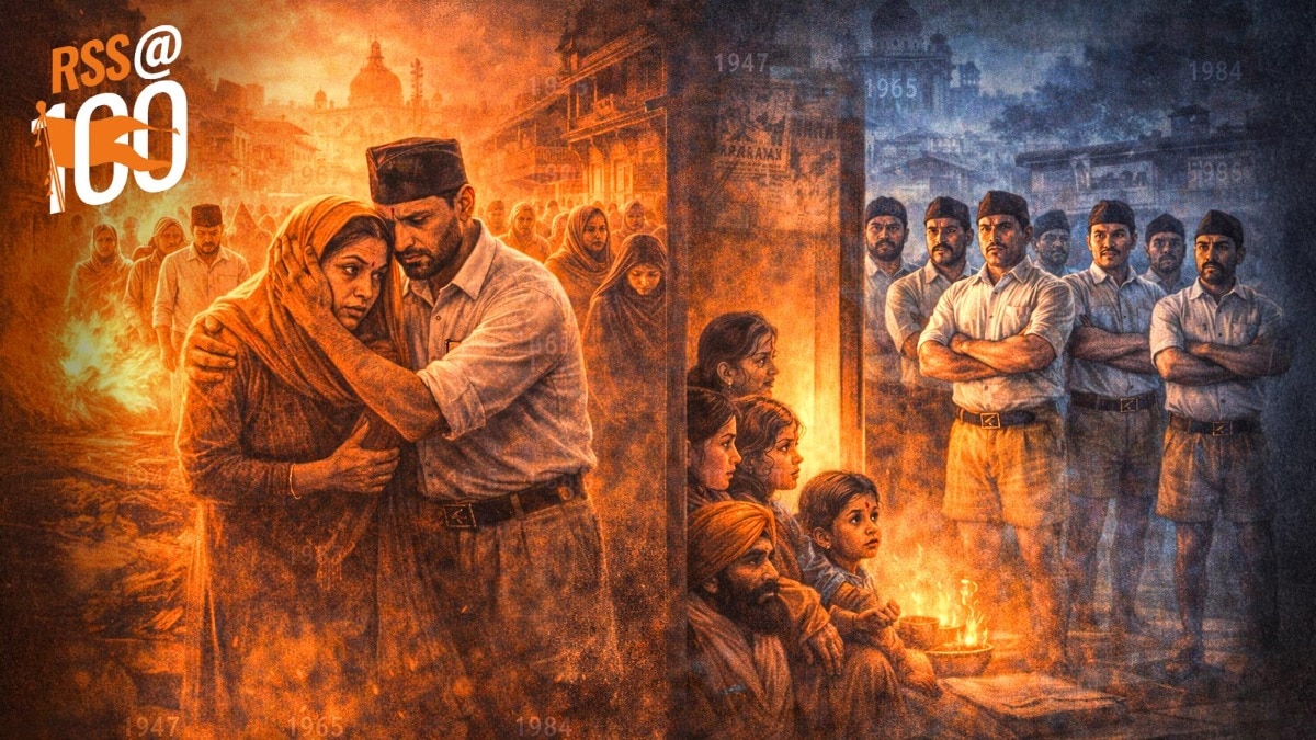 संघ ने विभाजन के दौरान हिंसाग्रस्त क्षेत्रों में सिखों की रक्षा की.  (Photo: AI generated)