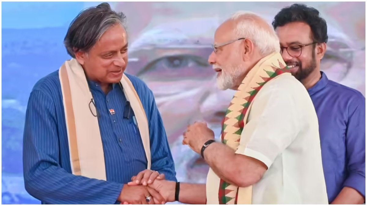 Shashi Tharoor did not attend the Congress meeting in Delhi and was present at PM Modi's program in Thiruvananthapuram