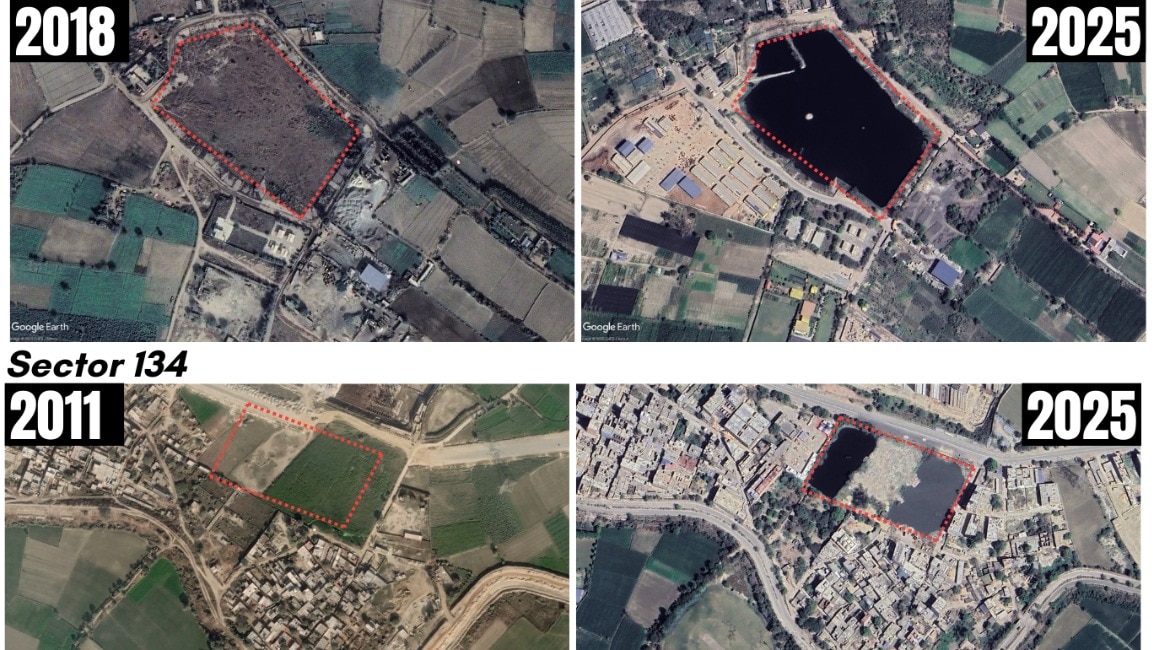 Noida open water pits