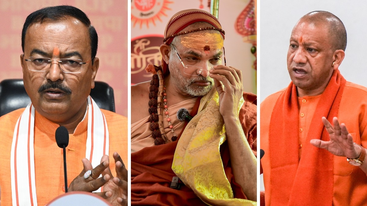 शंकराचार्य विवाद पर सीएम योगी का सख्त रुख और डिप्टी सीएम मौर्य का नरम संदेश दे रहे हैं (Photo: PTI)