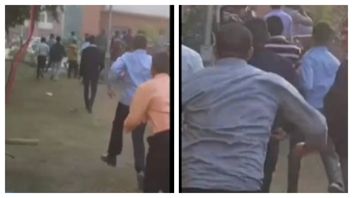 मेडिकल कॉलेज में भारी बवाल (Photo: Screengrab)
