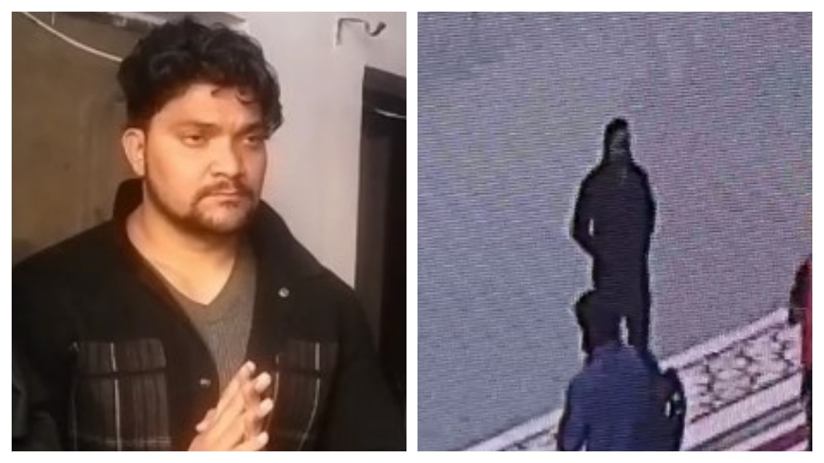 पुलिस के हत्थे चढ़ा आरोपी (Photo: Screengrab)