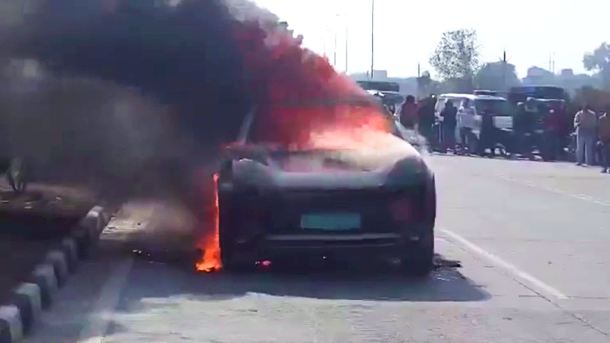 Mahindra BE 6 Electric Car Fire