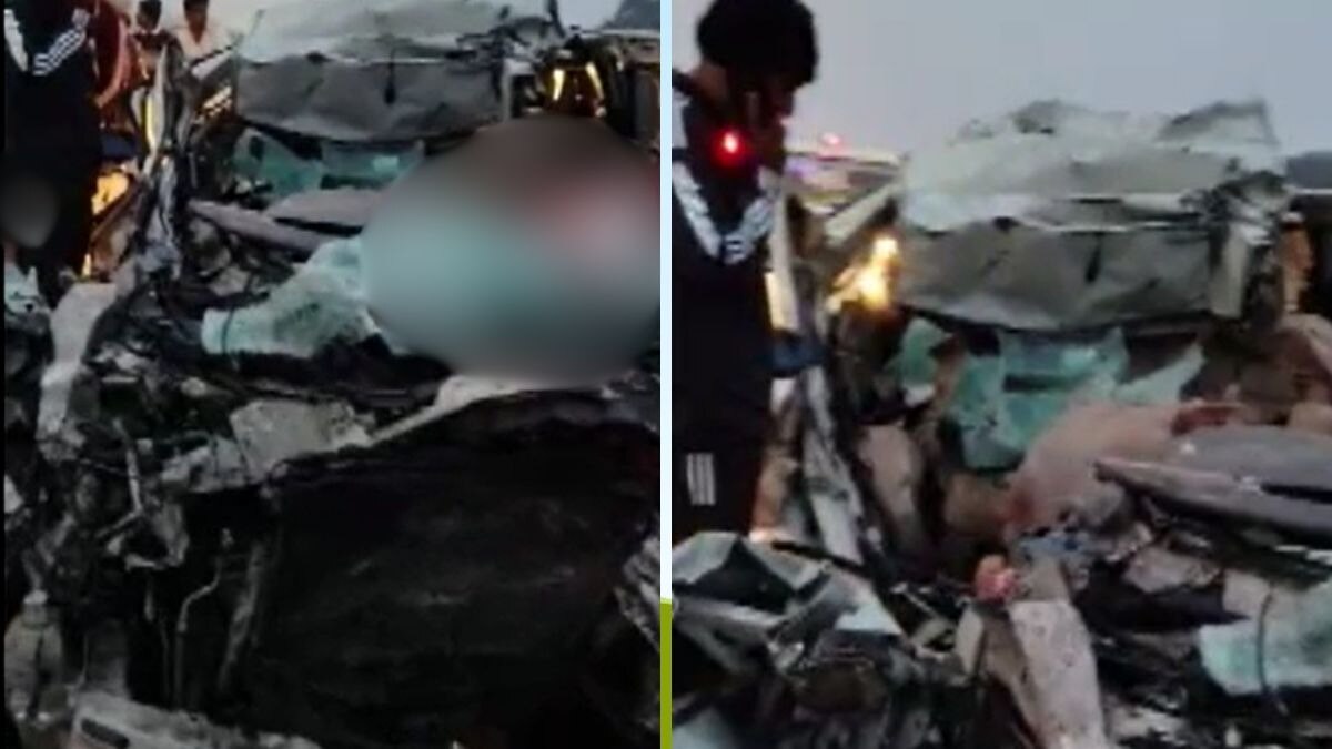 दिल्ली-मुंबई एक्सप्रेसवे पर हादसे में चार की मौत. (Photo: ITG)