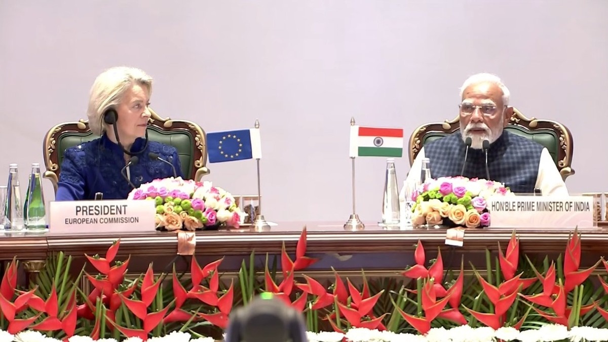 PM Narendra Modi and European Commission President Ursula von der Leyen addressed the India-EU Business Forum