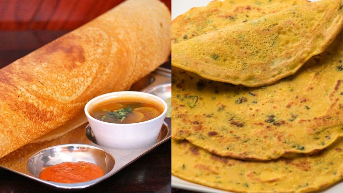 डोसा VS मूंग दाल चीला सुबह नाश्ते में क्या खाना बेहतर है? (Photo- Getty & Pixabay image)
