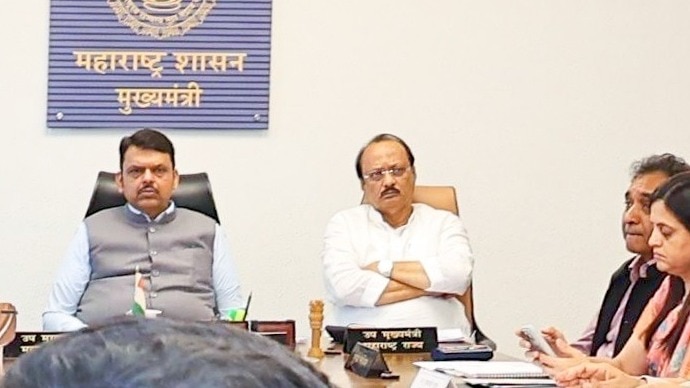 Ajit Pawar yesterday's photo of Cabinet meeting