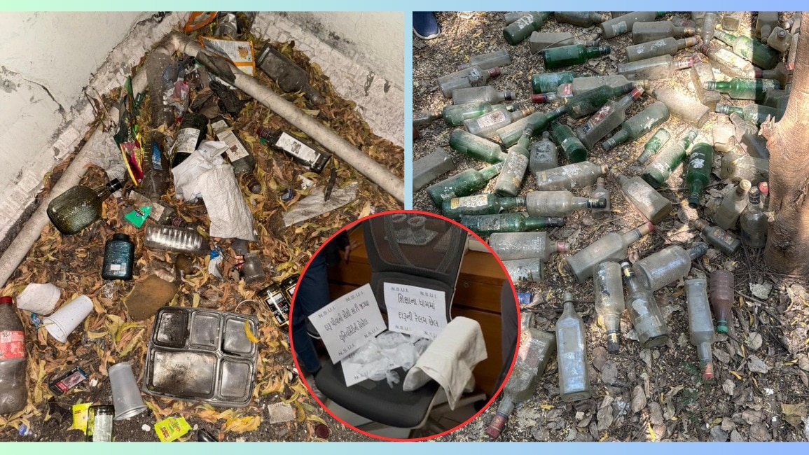 Gujarat University Liqour Bottles