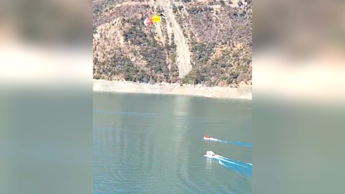 tehri lake paragliding rescue