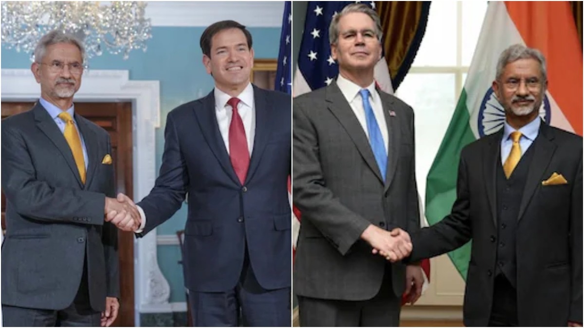  विदेश मंत्री एस जयशंकर ने वॉशिंगटन डीसी में स्कॉट बेसेंट और मार्को रुबियो से मुलाकात की. (Photo: X/@DrSJaishankar)