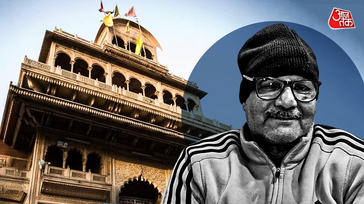 बांके बिहारी मंदिर में रेलिंग लगाने का ठेका मिलने वाले सलीम ने अपनी बात रखी (Photo ITG )