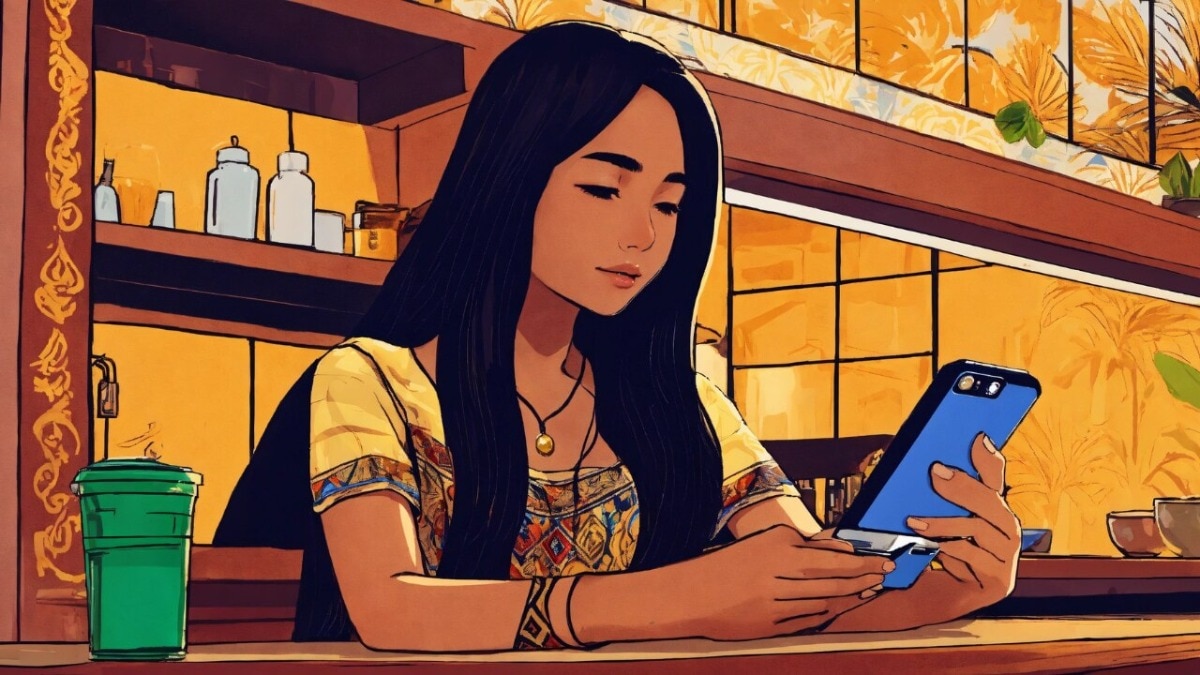 indian women playing online game