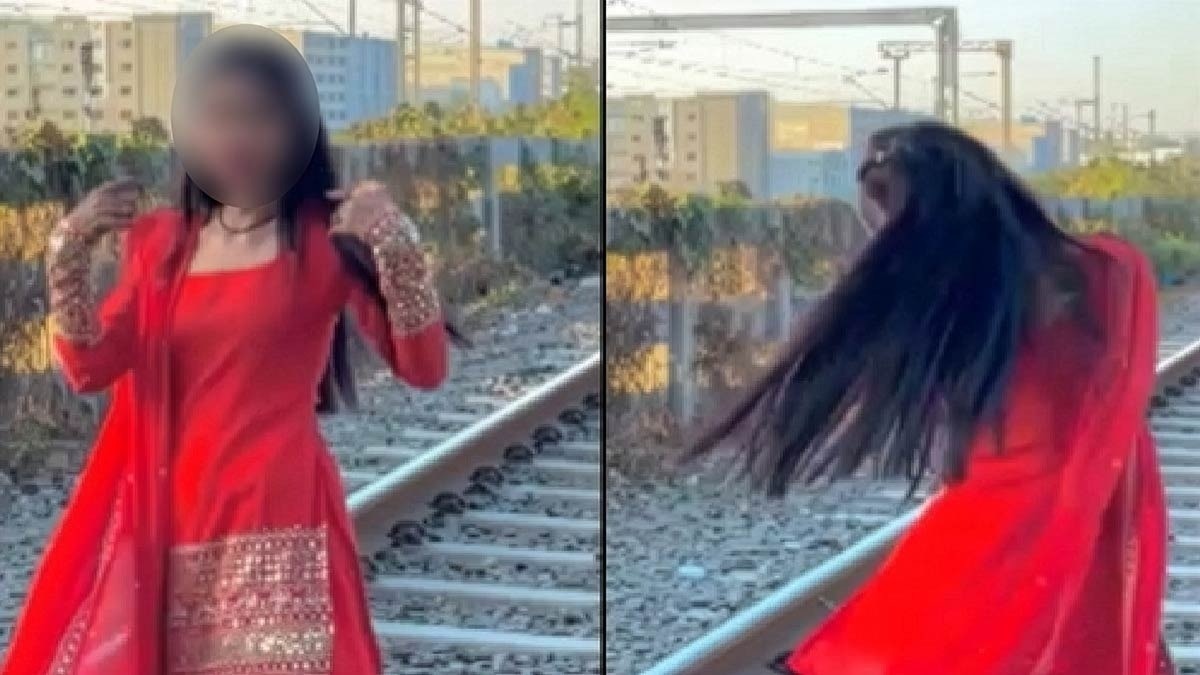  लड़की ने रेलवे ट्रैक पर बनाई थी रील, अब जोड़े हाथ (Photo: itg)