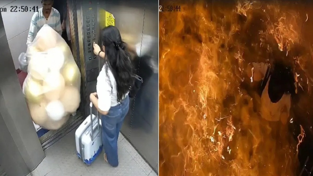 हाइड्रोजन गैस से भरे गुब्बारों में ब्लास्ट हो गया. Photo ITG