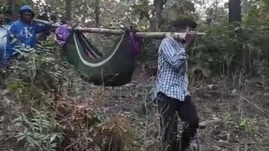 डोली बनी आखिरी सहारा.(Photo: Abhijit/ITG)