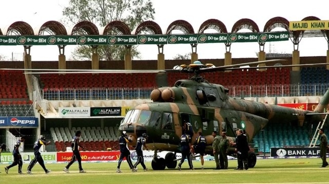 Sri Lankan players were air-lifted from the ground after the attack.
