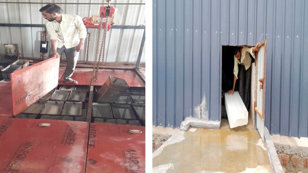 ग्वालियर में 20 टन क्षमता वाला इकलौता आइस प्लांट.(Photo:ITG)