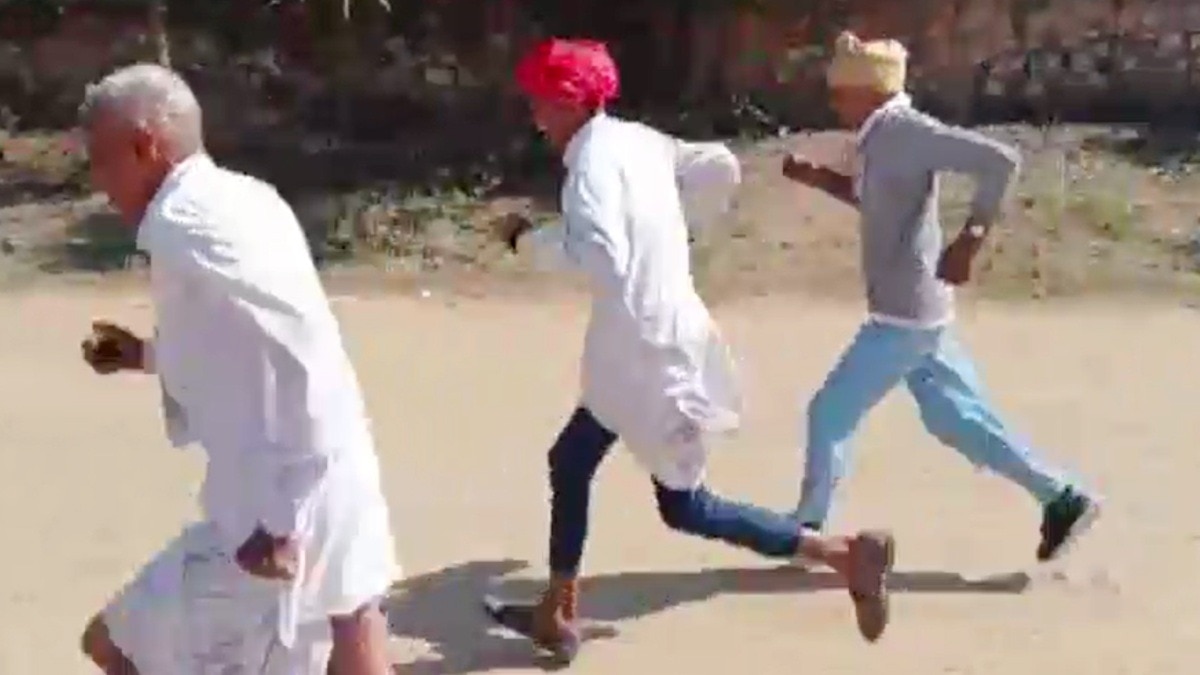 अलवर के रामचंद्र ने 91 साल की उम्र में दिखाया दम.(Photo:Screengrab)