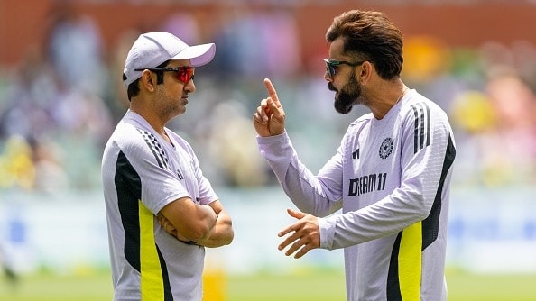 India's batting superstar Virat Kohli (R) and head coach Gautam Gambhir in this frame. (Getty)