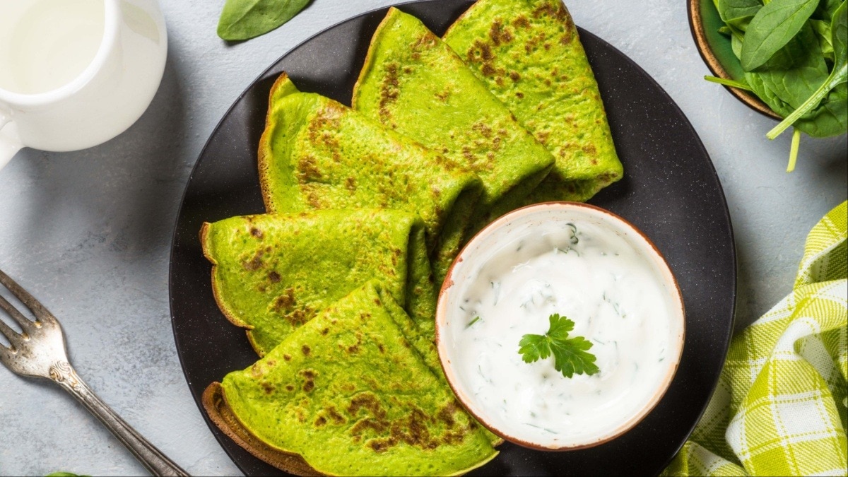 नाश्ते में झटपट बनाएं प्रोटीन से भरपूर पालक चीला, मिनटों में होगा तैयार (Photo-ITG)