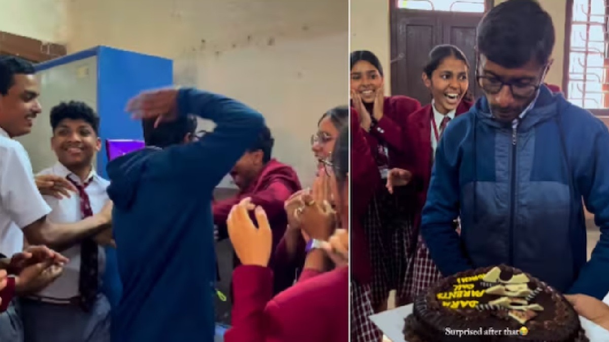 Bengal school students fake classroom fight to surprise teacher (Photos: subhhforsure/Instagram)