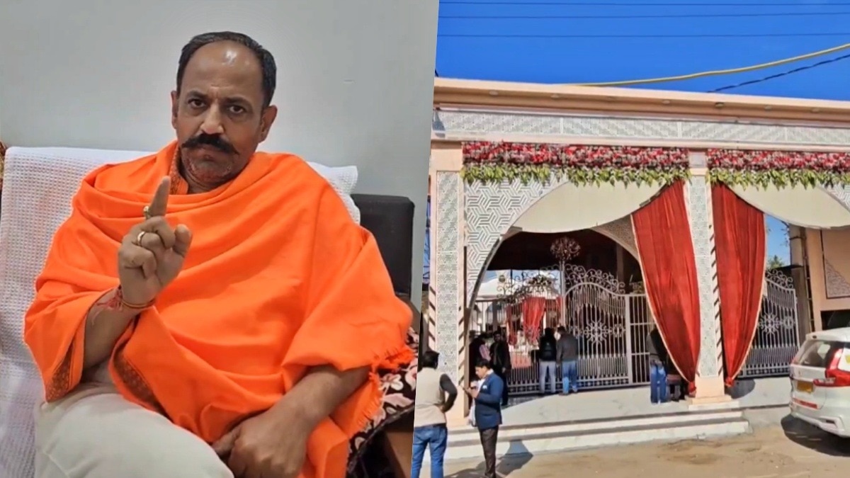 Pinky Chaudhary protests against the marriage of a Dalit and a Muslim in Meerut (Photo- Screengrab)