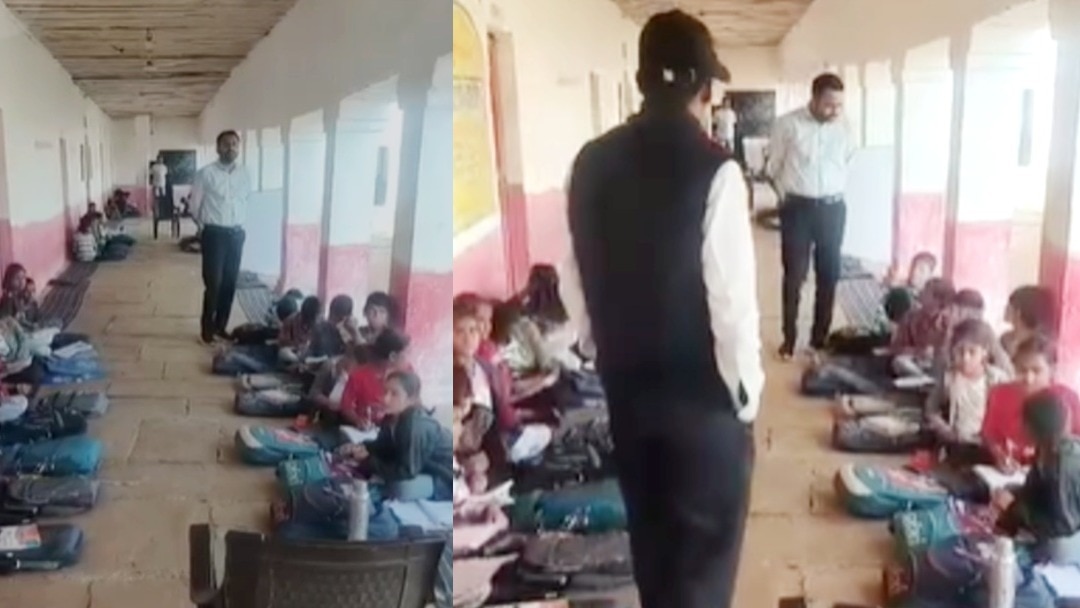 श्योपुर में SDM के निरीक्षण में खुली शिक्षा व्यवस्था की पोल.(Photo:Screengrab)